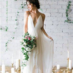 Backless Chiffon Wedding Dress